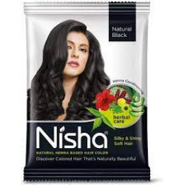 NISHA HENNA BLACK HAIR CLR 20/ 1PC